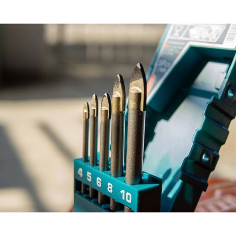 Bộ mũi khoan kiếng 4-10mm 5 chi tiết Total TACSD7256 - Dụng cụ khoan đa năng cho kính và vật liệu cứng
