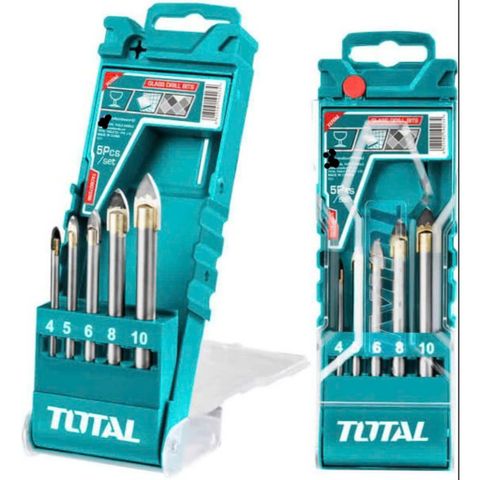Bộ mũi khoan kiếng 4-10mm 5 chi tiết Total TACSD7256 - Dụng cụ khoan đa năng cho kính và vật liệu cứng