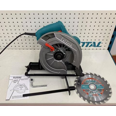 Máy cưa đĩa tròn 185mm 1200W Total - Dụng cụ cắt gỗ chính xác, tốc độ cao 5000rpm, điều chỉnh độ sâu cắt, lưỡi cưa đi kèm