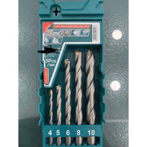 Bộ Mũi Khoan Đa Năng Total TACSD7156 5 Chi Tiết 4-10mm - Dụng Cụ Tiện Ích Chất Lượng Cao