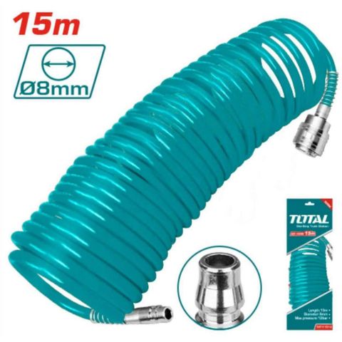 Cuộn Dây Hơi Xoắn Dẫn Khí Nén 15M 5x8mm Total THT11151-3 - Dụng Cụ Tiện Ích Công Nghiệp Chất Lượng Cao