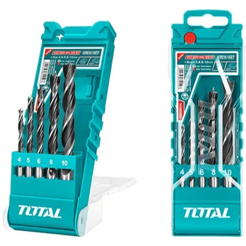 Bộ mũi khoan gỗ Total TACSD7056 5 chi tiết 4-10mm - Dụng cụ tiện ích cho thợ mộc, chế tác gỗ hiệu quả