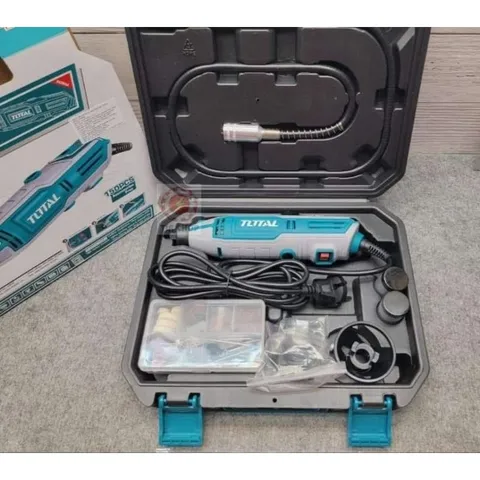 Máy mài khuôn 200W Total TG2006 - Bộ 149 phụ kiện, kiểm soát tốc độ, màn hình LCD, lý tưởng cho sửa chữa và chế tác đồ thủ công.