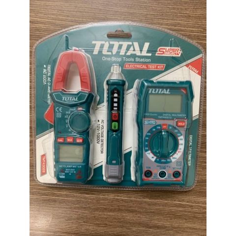 Bộ 3 Dụng Cụ Kiểm Tra Dòng Điện Total TMT43028 - Kềm Đo AC, Đồng Hồ Vạn Năng, Đầu Dò Điện Áp - Thiết Bị Tiện Ích Chất Lượng Cao