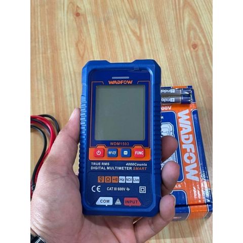 Đồng hồ vạn năng kỹ thuật số Wadfow WDM1501 - 600V, hiển thị số RMS, chức năng tự động, đa năng cho điện áp và điện trở