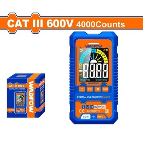 Đồng Hồ Vạn Năng Kỹ Thuật Số Wadfow WDM1503 - Đo Điện Áp DC/AC 600V, Chức Năng Thông Minh, Đèn Nền và Đèn Pin