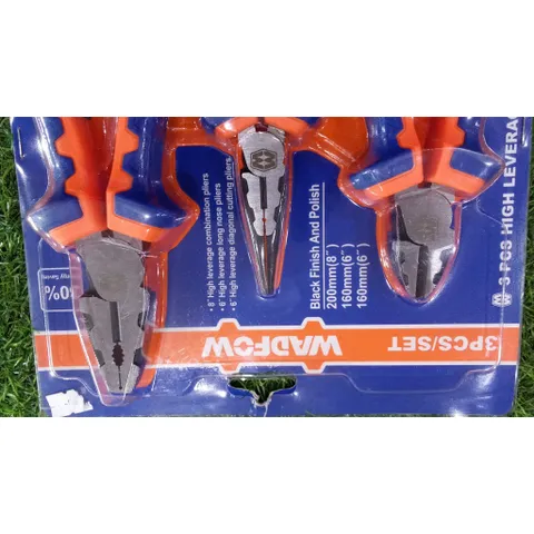Bộ 3 Kìm Cao Cấp Wadfow WPS0613 - Kìm Răng, Kìm Cắt Chéo, Kìm Mũi Dài Tiết Kiệm Sức Lực, Dụng Cụ Tiện Ích Chất Lượng cao