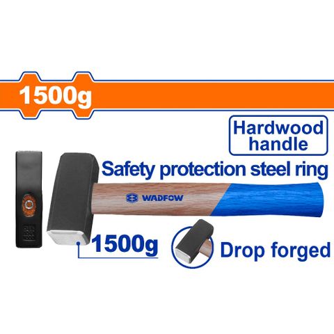 Búa Tạ 1500g Wadfow WMB2315 - Công Cụ Dụng Cụ Thép Carbon Chuyên Nghiệp Với Tay Cầm Gỗ Chắc Chắn