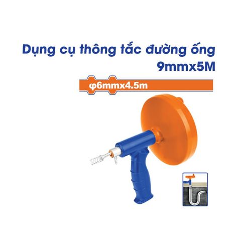 Dụng cụ thông tắc đường ống 4,5m Wadfow - Lò xo linh hoạt 6mm cho bồn rửa sạch sẽ, dễ sử dụng và bền bỉ.