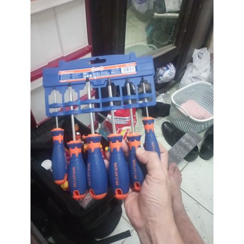 Bộ 6 Tua Vít Dẹp & Bake Wadfow - Dụng Cụ Tiện Ích Chất Liệu CR-V, Đầu Tròn SL3, SL5.5, SL6.5, PH0, PH1, PH2