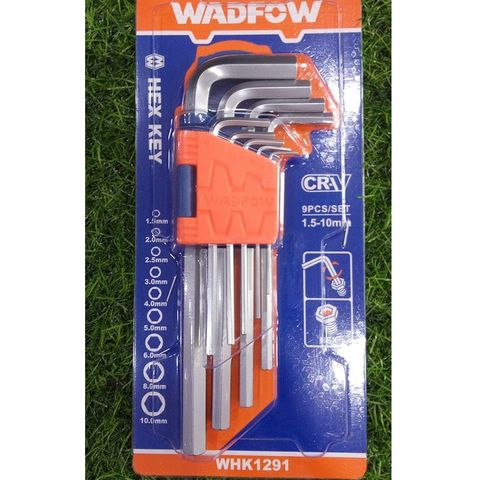 Bộ 9 Chìa Lục Giác Cr-V 1.5-10mm Wadfow - Dụng Cụ Tiện Ích Nhỏ Gọn, Tay Vặn Dài, Chất Liệu Chống Rỉ Sét