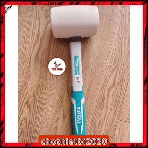 Búa Cao Su Trắng 450g Total THT761636 - Dụng Cụ Tiện Ích Chịu Dầu và Mài Mòn, Cán Thép Bọc Nhựa