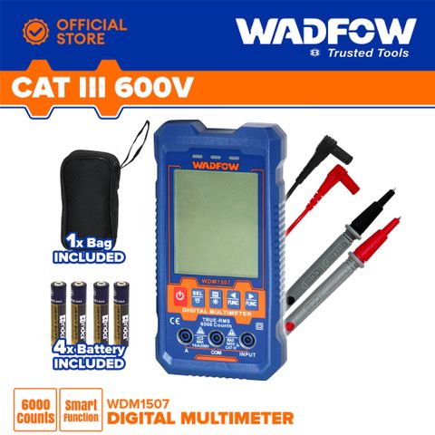 Đồng hồ vạn năng kỹ thuật số Wadfow WDM1507 - Đo điện áp, dòng, điện trở, và nhiệt độ lên tới 600V - Thiết bị kiểm tra thông minh và hiệu quả
