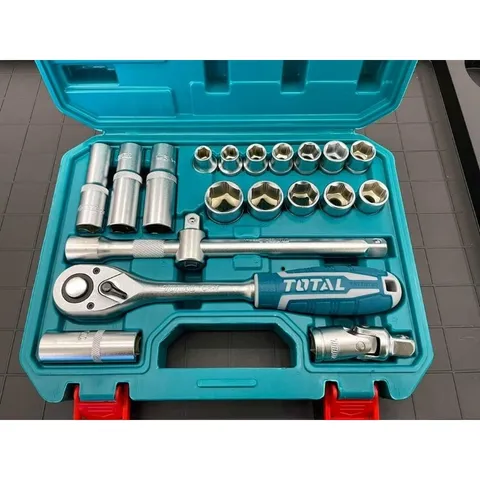 Bộ Khẩu 20 Chi Tiết 1/2 Inch Total THT121201 - Dụng Cụ Tháo Lắp Chuyên Dùng Size 10-24mm, Chất Liệu CR-V 50BV30