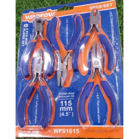 Bộ 5 Kìm Mini 4.5 Inch Wadfow - Công Cụ Tiện Ích Đa Năng Cho Thợ Sửa Chữa và Dụng Cụ Nhà Bếp