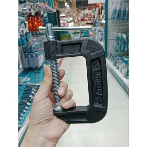 Kẹp chữ G 3 inch Total THT13136 - Dụng cụ tiện ích bằng gang dẻo, màu đen trắng bạc, sản phẩm chất lượng từ Trung Quốc