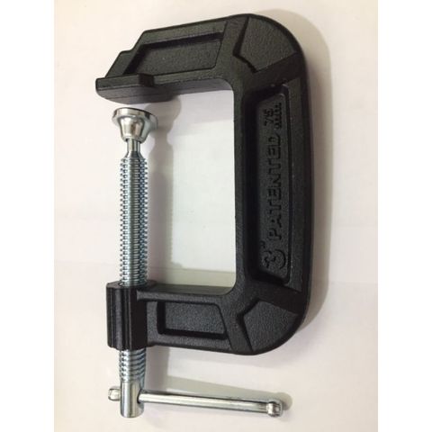 Kẹp chữ G 3 inch Total THT13136 - Dụng cụ tiện ích bằng gang dẻo, màu đen trắng bạc, sản phẩm chất lượng từ Trung Quốc