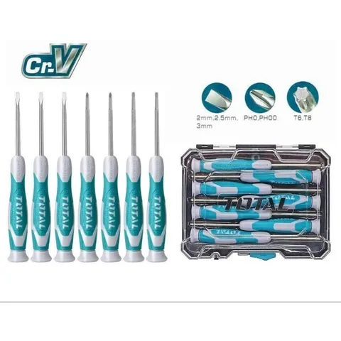 Bộ tuốc nơ vít 7 chi tiết Total THT250726 - Dụng cụ sửa chữa đa năng chất lượng cao dành cho thợ thủ công và gia đình