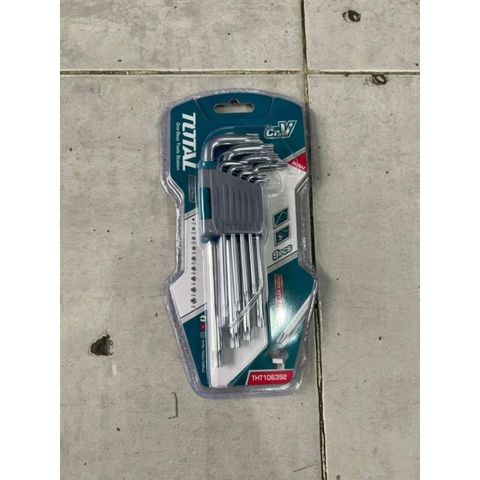 Bộ lục giác bông Total 9 chi tiết T10-T50 - Dụng cụ sửa chữa chuyên nghiệp, vật liệu chất lượng cao từ Trung Quốc