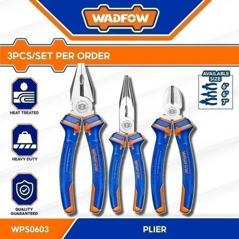 Bộ 3 Kìm Kết Hợp Wadfow WPS0603 - Kìm Răng 7