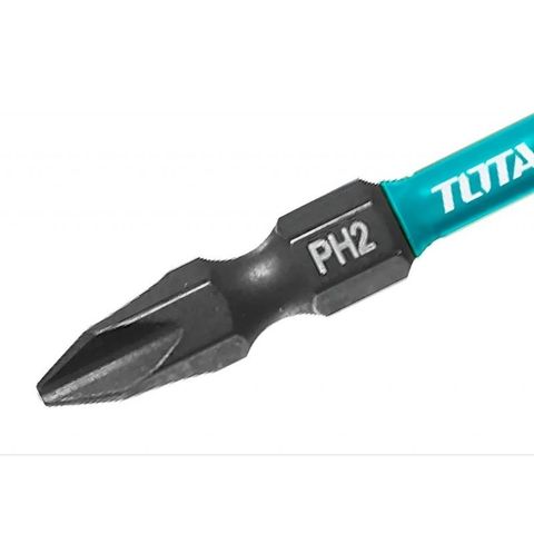 Bộ 2 Mũi Bắt Vít PH2+SL6 65mm Total TACIM72HL665 - Thép Công Nghiệp S2, Có Nam Châm, Dụng Cụ Tiện Ích Cho Người Sửa Chữa