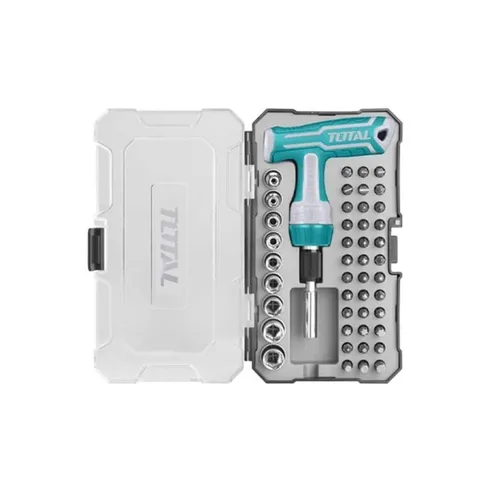 Bộ tuốc nơ vít chữ T 47 chi tiết Total TACSD30476 - Dụng cụ sửa chữa đa năng, bao gồm 35 mũi vít và 9 tuýp chất lượng cao