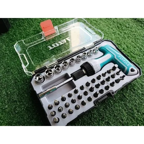 Bộ tuốc nơ vít chữ T 47 chi tiết Total TACSD30476 - Dụng cụ sửa chữa đa năng, bao gồm 35 mũi vít và 9 tuýp chất lượng cao