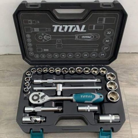 Bộ Tuýp 25 Chi Tiết Total THT121251 - Dụng Cụ Sửa Chữa Đa Năng 1/2
