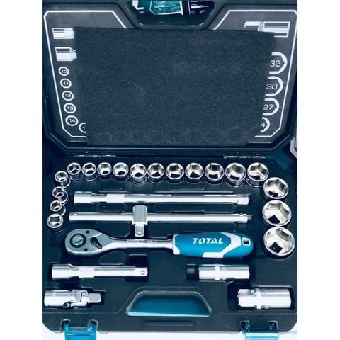 Bộ Tuýp 25 Chi Tiết Total THT121251 - Dụng Cụ Sửa Chữa Đa Năng 1/2