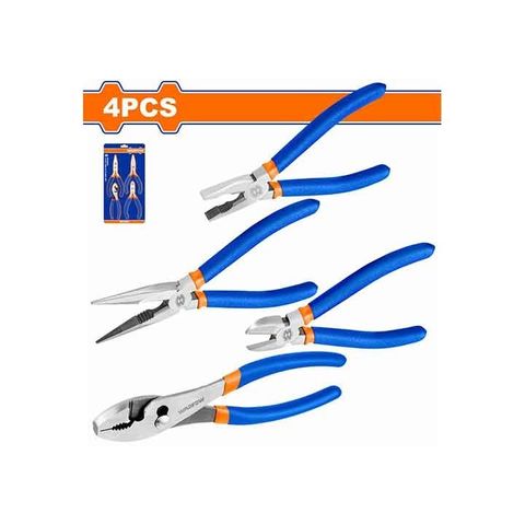 Bộ 4 Kìm 6 Inch Wadfow WPS0604 - Dụng Cụ Tiện Ích Chống Gỉ Với Tay Cầm Nhựa, Phụ Kiện Hữu Ích Trong Nhà Máy Và Sửa Chữa