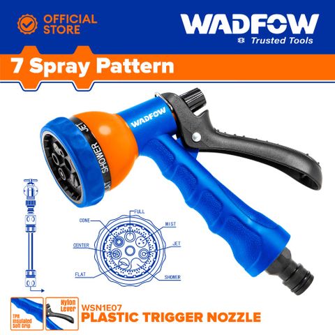 Vòi Xịt Tưới Cây 7 Chế Độ Wadfow - Tiện Ích Vườn Cảnh, Tay Cầm Êm Ái, Dễ Sử Dụng, Xuất Xứ Trung Quốc