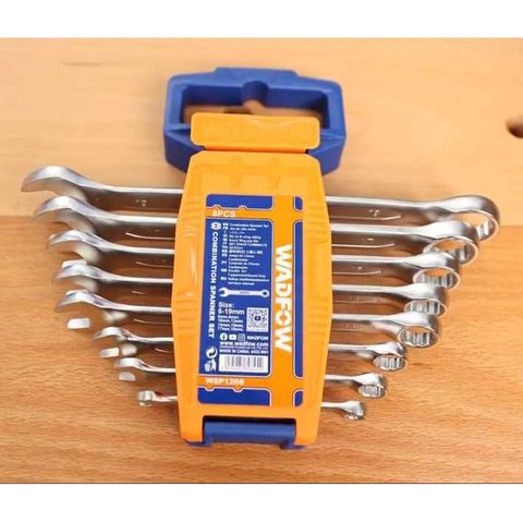 Bộ 8 Cờ Lê Vòng Miệng 6-19mm Wadfow - Dụng Cụ Tiện Ích Chất Lượng Cao, Đóng Gói Tiện Lợi
