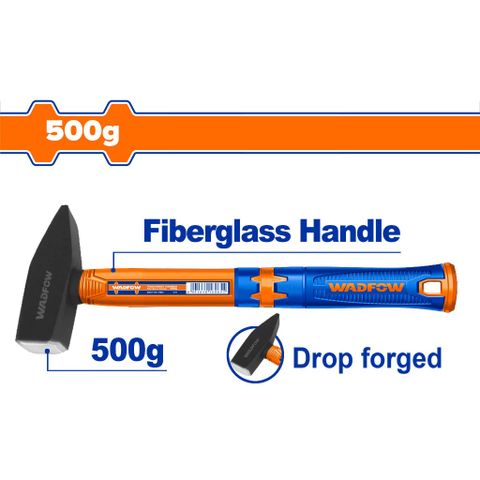 Búa Cơ Khí Wadfow 500g WHM1305 - Đầu Thép Carbon 45 #, Tay Cầm Nhựa Sợi Thủy Tinh, Dụng Cụ Tiện Ích Chất Lượng Cao