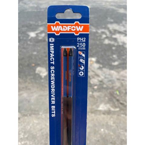 Bộ 2 Mũi Vít PH2 250mm - Thép S2 Công Nghiệp, Từ Tính, Chống Gãy - Dụng Cụ Tiện Ích Wadfow