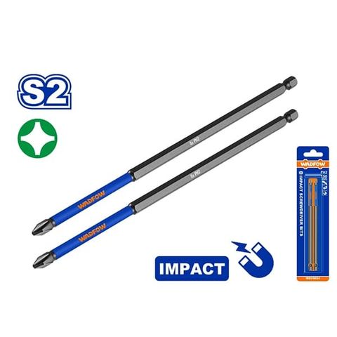 Bộ 2 Mũi Vít PH2 250mm - Thép S2 Công Nghiệp, Từ Tính, Chống Gãy - Dụng Cụ Tiện Ích Wadfow