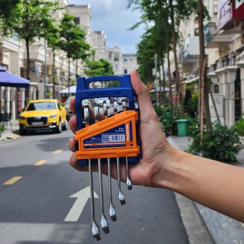 Bộ 5 Cờ Lê Vòng Miệng 8-14mm Wadfow - Dụng Cụ Sửa Chữa Chất Lượng Cao, Kích Thước Đa Dạng, Mạ Bóng Thời Trang