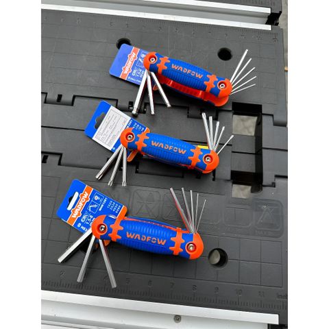 Bộ 8 chìa lục giác 1.5-8mm Wadfow - Dụng cụ tiện ích chất lượng cao, chất liệu Cr-V, kích thước đa dạng, lý tưởng cho thợ sửa chữa chuyên nghiệp.