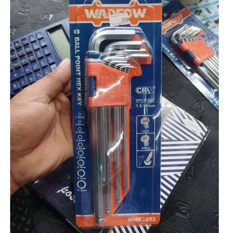 Bộ 9 chìa lục giác bi tròn dài 1.5-10mm WHK2292