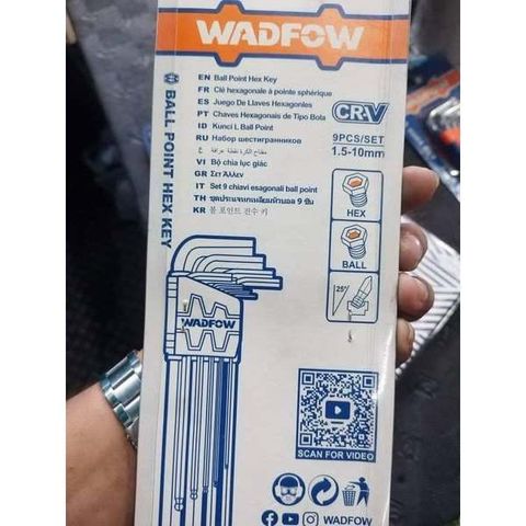 Bộ 9 chìa lục giác bi tròn dài 1.5-10mm WHK2292