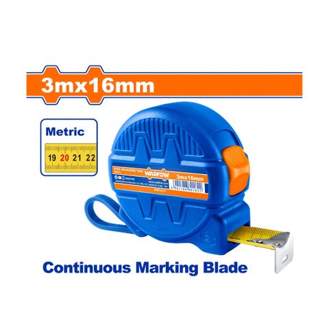 Thước Kéo Thép Wadfow 3m x 16mm - Dụng Cụ Tiện Ích Chất Lượng Cao, Thiết Kế Tiện Dụng, Xuất Xứ Trung Quốc