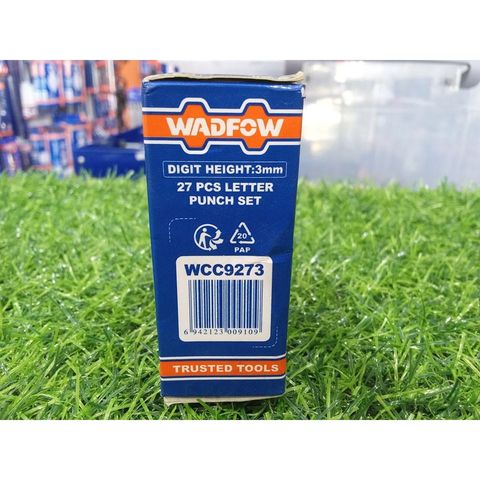 Bộ 27 Mũi Đột Chữ Cái 3mm Wadfow - Dụng Cụ Lập Chữ Sáng Tạo A-Z và Biểu Tượng Thép Carbon, Hộp Nhựa Tiện Lợi