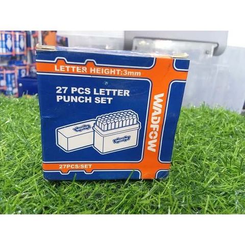 Bộ 27 Mũi Đột Chữ Cái 3mm Wadfow - Dụng Cụ Lập Chữ Sáng Tạo A-Z và Biểu Tượng Thép Carbon, Hộp Nhựa Tiện Lợi