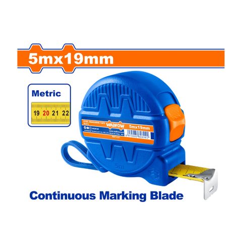 Thước Kéo Thép 5m x 19mm WMT4321 - Dụng Cụ Dùng Cho Công Trình Xây Dựng, Khóa Hệ Mét, Thương Hiệu Wadfow