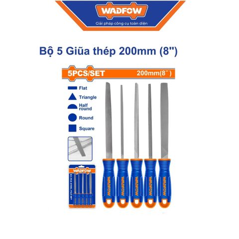 Bộ 5 Giũa Thép Wadfow 200mm (8