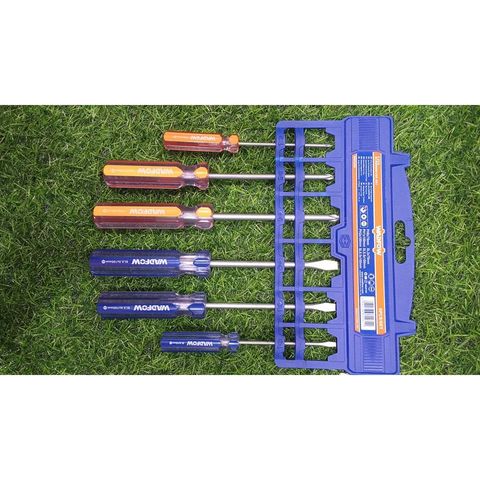 Bộ 6 Tua Vít Dẹp & Bake Wadfow - Dụng Cụ Tiện Ích Chất Liệu Thép Carbon 45# cho Sửa Chữa và Lắp Ráp