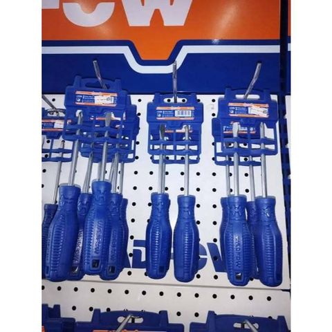 Bộ 2 Tua Vít Dẹp & Bake 100mm Wadfow - Dụng Cụ Tiện Ích Chất Lượng Cao, Thân Tròn 40cr, Thích Hợp Sửa Chữa Tại Nhà