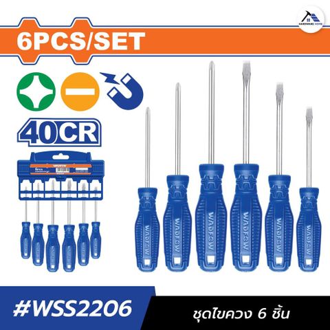 Bộ 6 Tua Vít Dẹp & Bake Wadfow WSS2206 - Dụng Cụ Tiện Ích Chất Lượng Cao Cho Sửa Chữa và Lắp Ráp