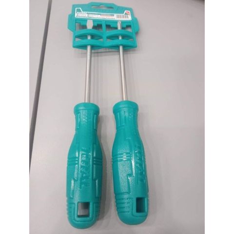 Bộ tua vít dẹp và bake 2 chi tiết Total - Tay cầm thiết kế mới, chất liệu thép 40Cr, tiện lợi cho sửa chữa gia đình