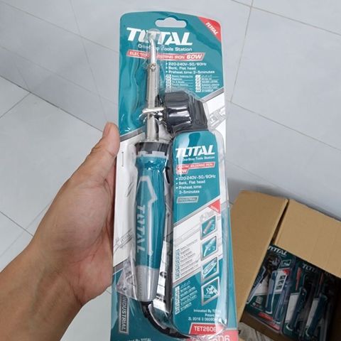 Mỏ Hàn Chì Total TET2606 K 60W - Thiết Bị Hàn Điện 220V-240V, Nhanh Nóng Chỉ 5 Phút, Dụng Cụ Hàn Chuyên Nghiệp