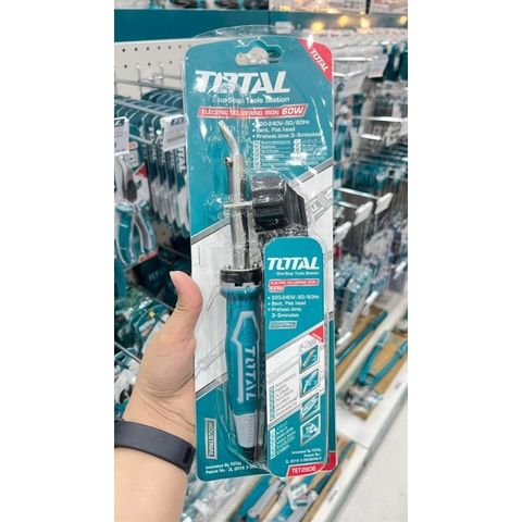 Mỏ Hàn Chì Total TET2606 K 60W - Thiết Bị Hàn Điện 220V-240V, Nhanh Nóng Chỉ 5 Phút, Dụng Cụ Hàn Chuyên Nghiệp